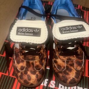 Adidas Brown Leopard Print Sneakers